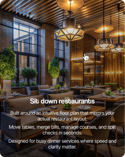Sit down restaurants
